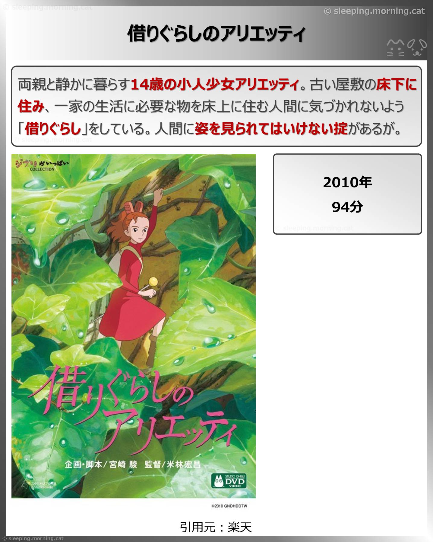 借りぐらしのアリエッティ