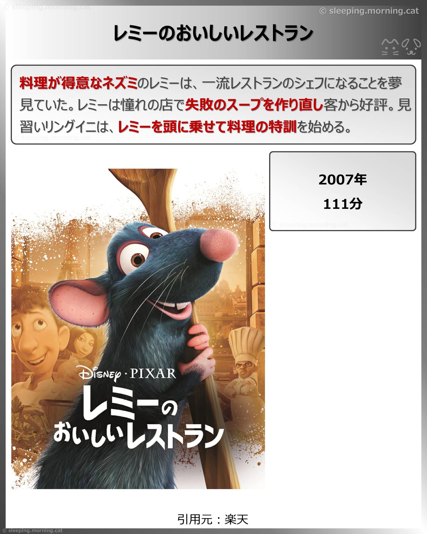 レミーのおいしいレストラン