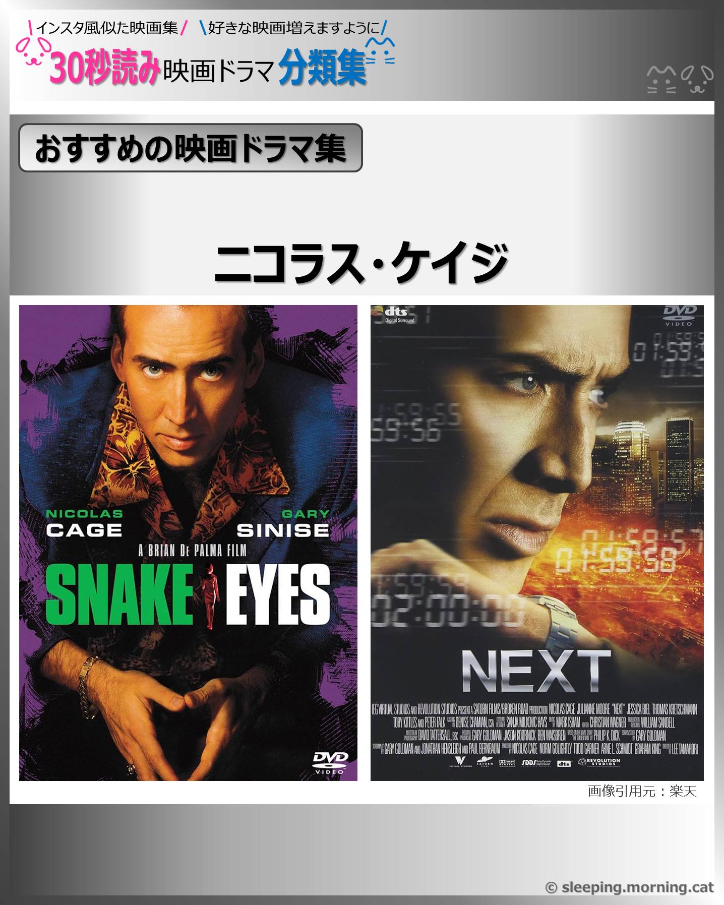 ニコラス・ケイジ【おすすめの映画ドラマ集】