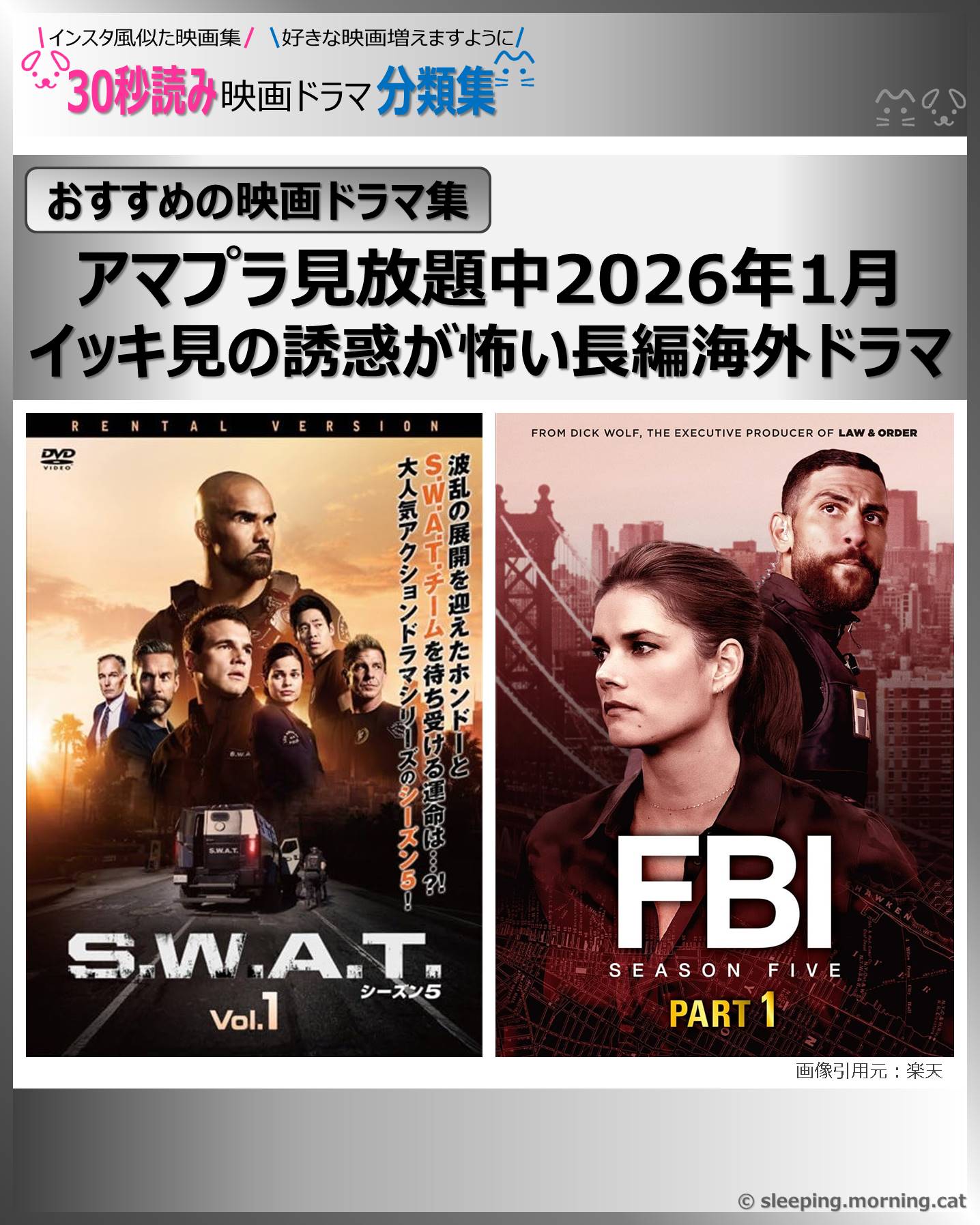 アマプラ見放題中 イッキ見の誘惑が怖い⾧編海外ドラマ 2026年1月【おすすめの映画ドラマ集】