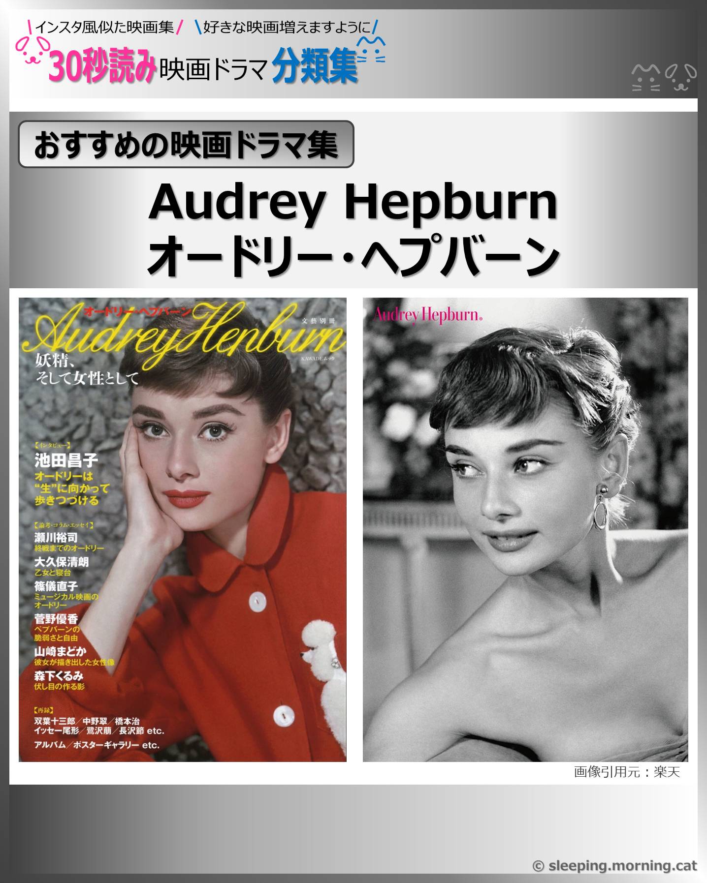 Audrey Hepburn：オードリー・ヘプバーン【おすすめの映画ドラマ集】