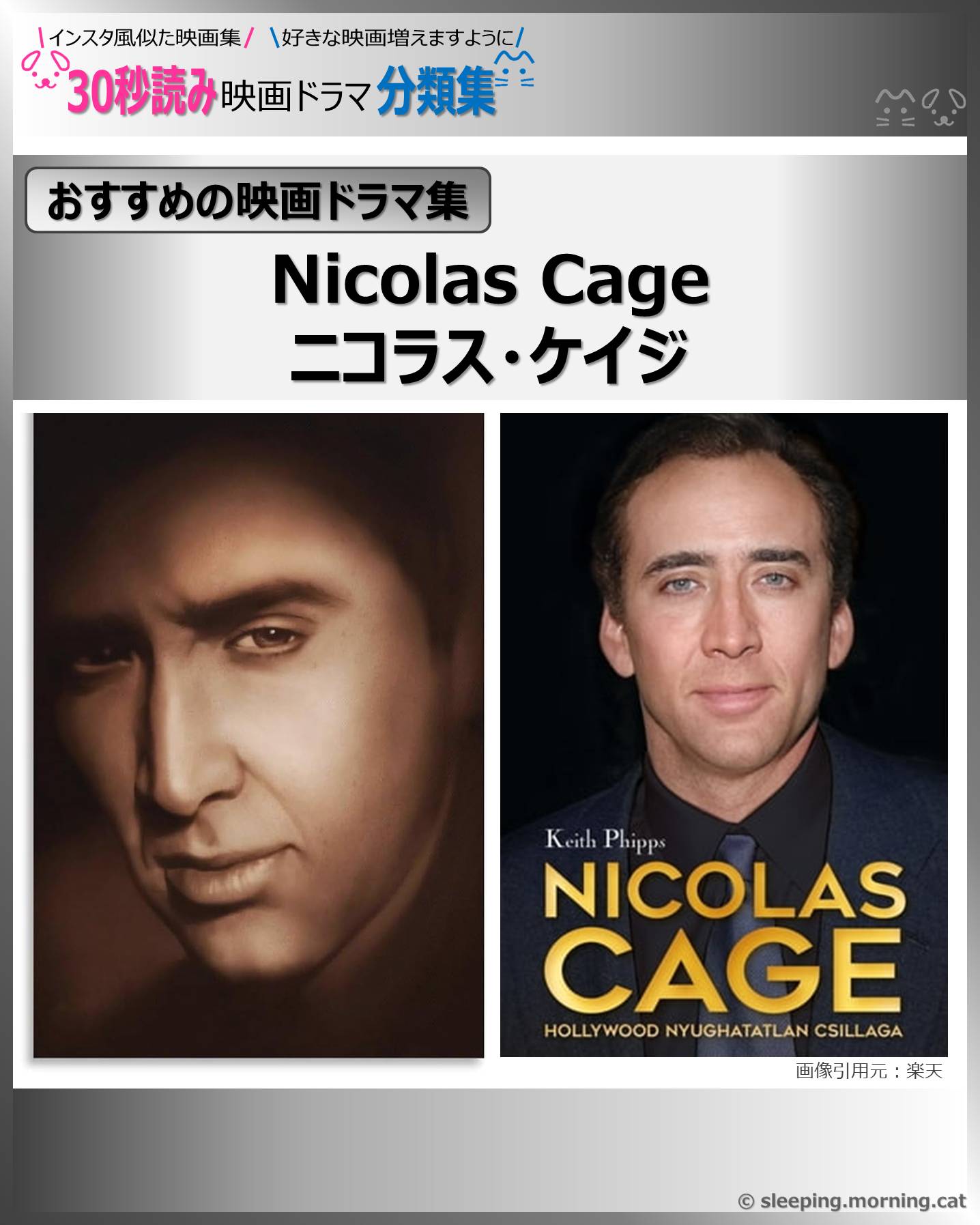 Nicolas Cage：ニコラス・ケイジ【おすすめの映画ドラマ集】