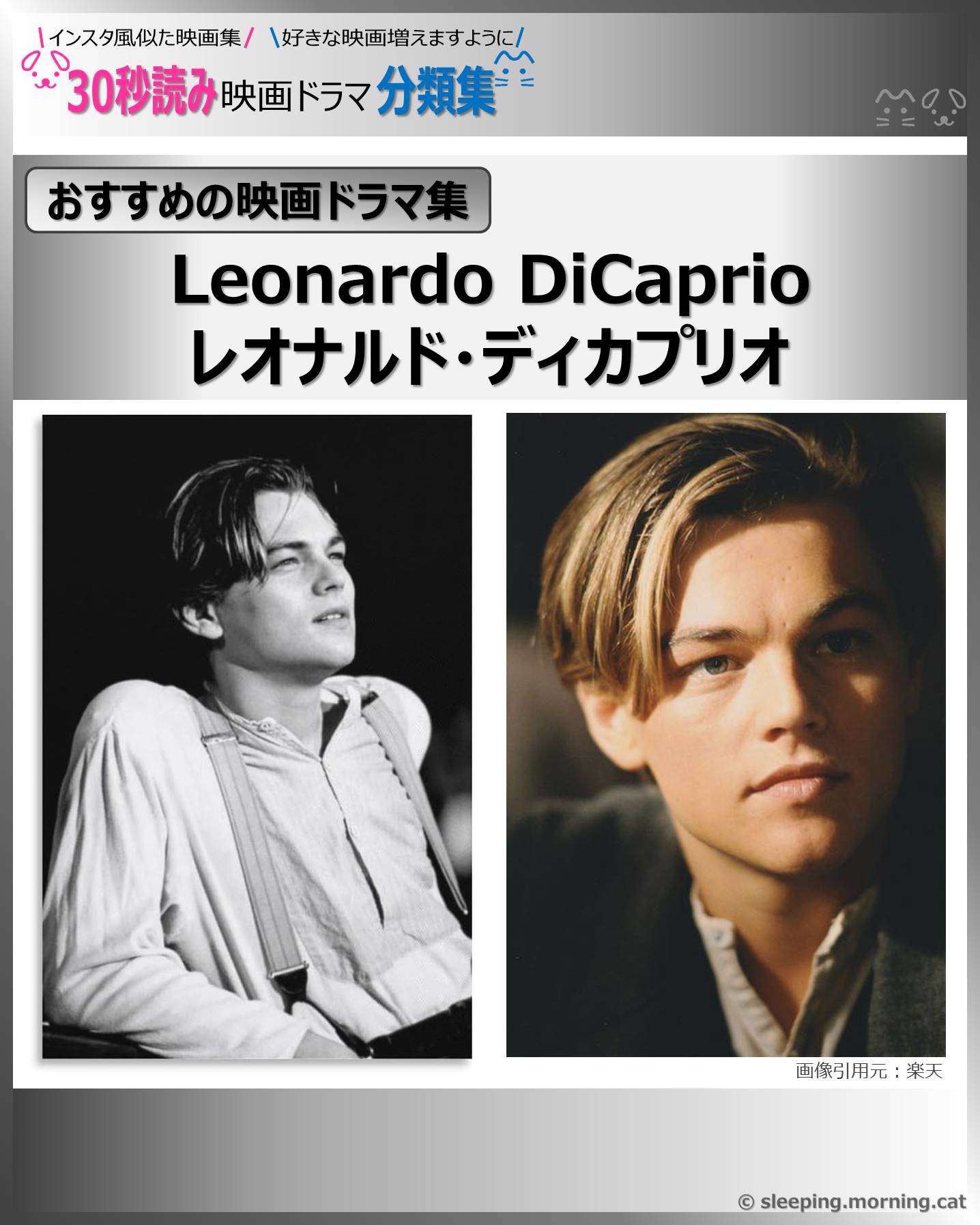 Leonardo DiCaprio：レオナルド・ディカプリオ【おすすめの映画ドラマ集】