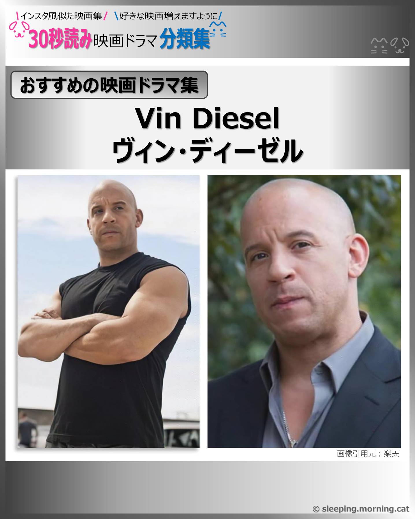 ヴィン・ディーゼル：Vin Diesel【おすすめの映画ドラマ集】